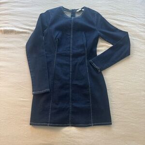 Zara Dark Blue Long Sleeve Dress